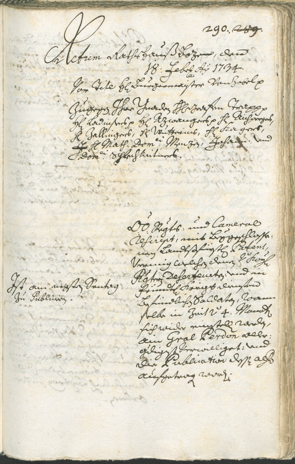 Civic Archives of Bozen-Bolzano - BOhisto Ratsprotokoll 1732/35 