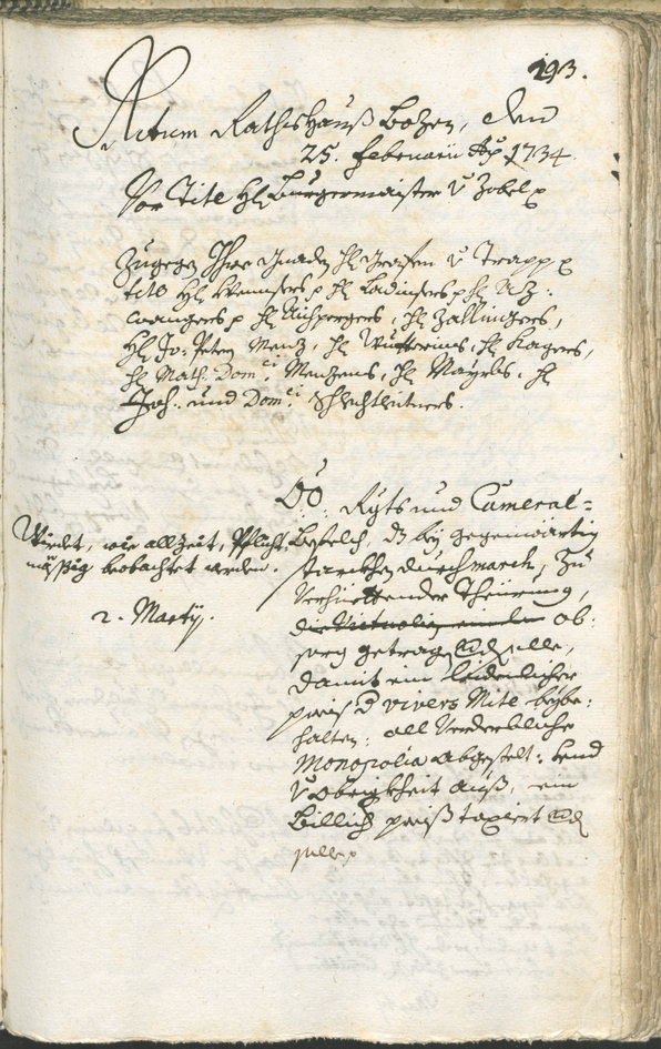 Archivio Storico della Città di Bolzano - BOhisto protocollo consiliare 1732/35 