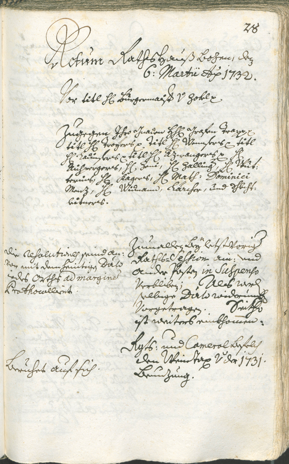 Civic Archives of Bozen-Bolzano - BOhisto Ratsprotokoll 1732/35 