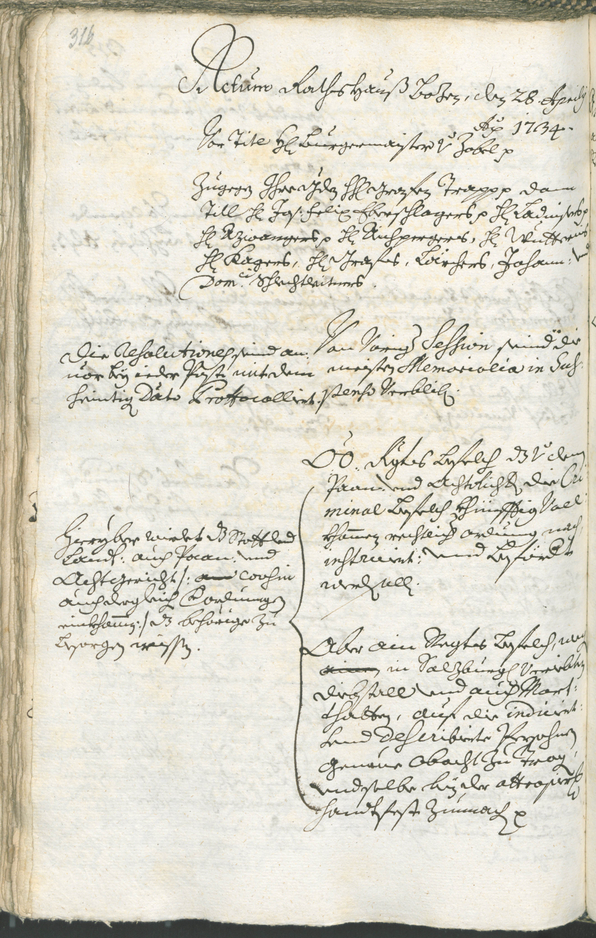 Archivio Storico della Città di Bolzano - BOhisto protocollo consiliare 1732/35 