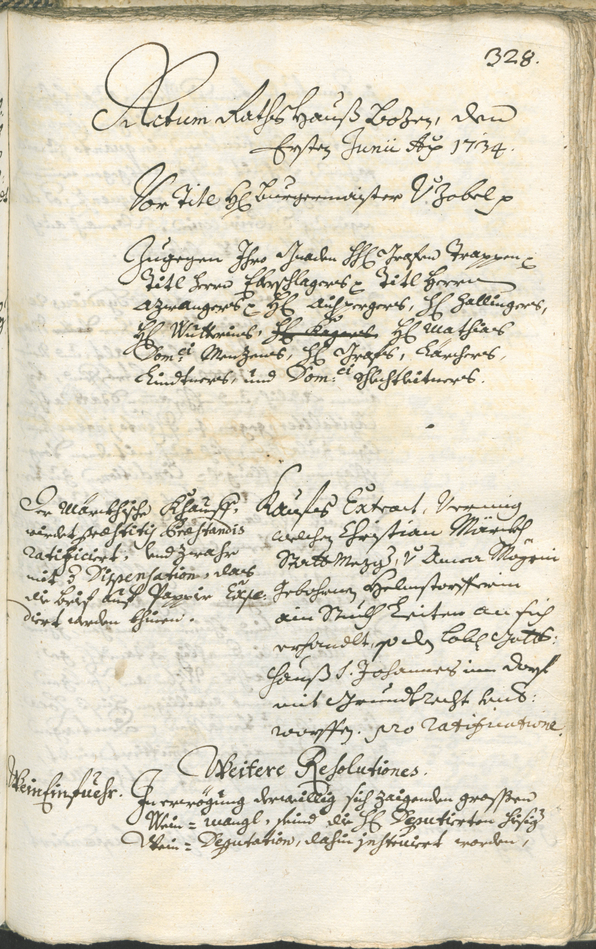 Civic Archives of Bozen-Bolzano - BOhisto Ratsprotokoll 1732/35 