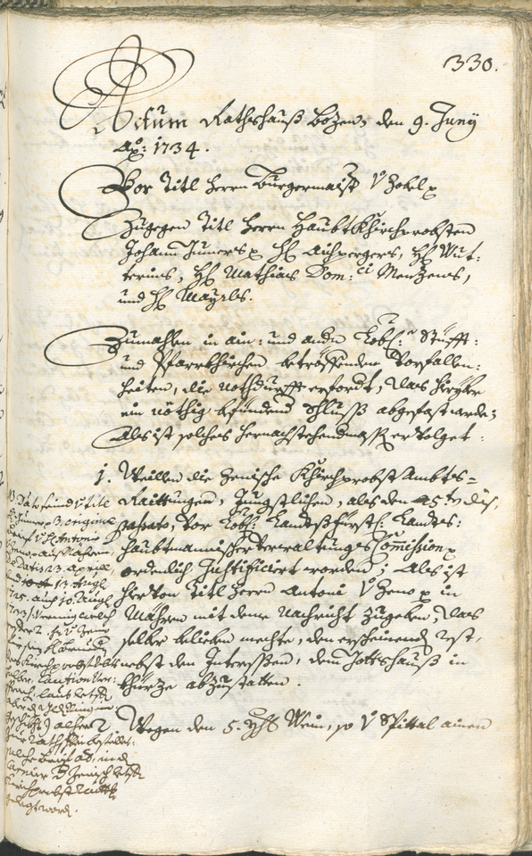 Civic Archives of Bozen-Bolzano - BOhisto Ratsprotokoll 1732/35 