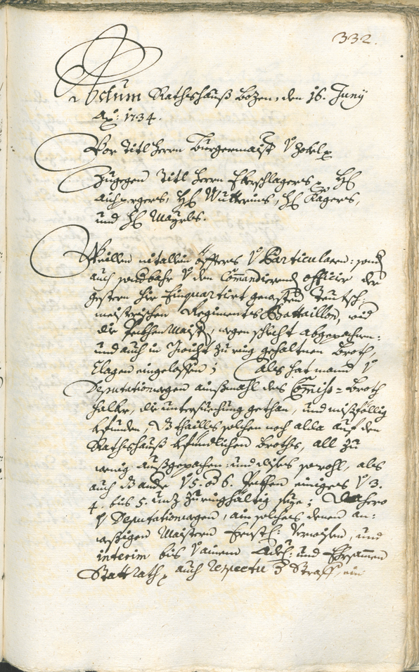 Archivio Storico della Città di Bolzano - BOhisto protocollo consiliare 1732/35 