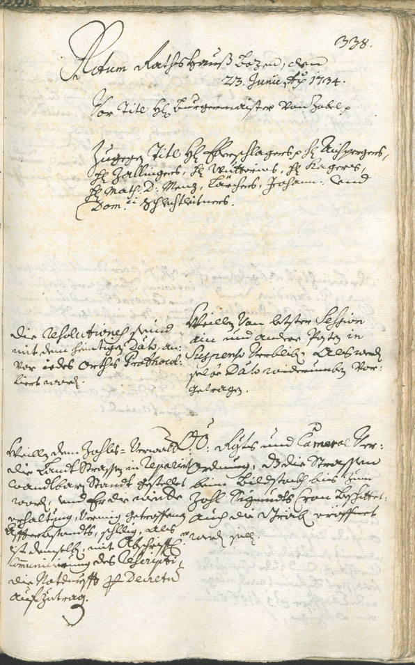 Civic Archives of Bozen-Bolzano - BOhisto Ratsprotokoll 1732/35 