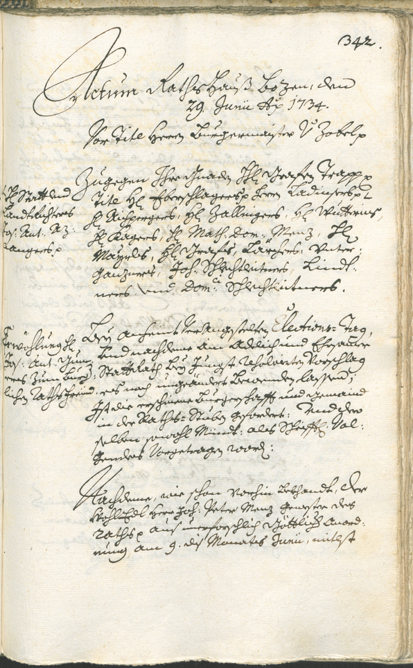 Civic Archives of Bozen-Bolzano - BOhisto Ratsprotokoll 1732/35 