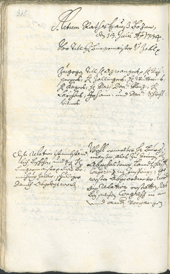 Civic Archives of Bozen-Bolzano - BOhisto Ratsprotokoll 1732/35 