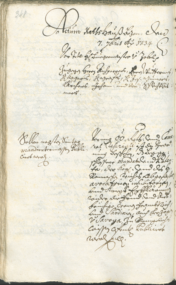 Archivio Storico della Città di Bolzano - BOhisto protocollo consiliare 1732/35 