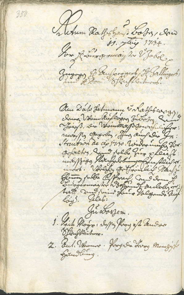 Civic Archives of Bozen-Bolzano - BOhisto Ratsprotokoll 1732/35 