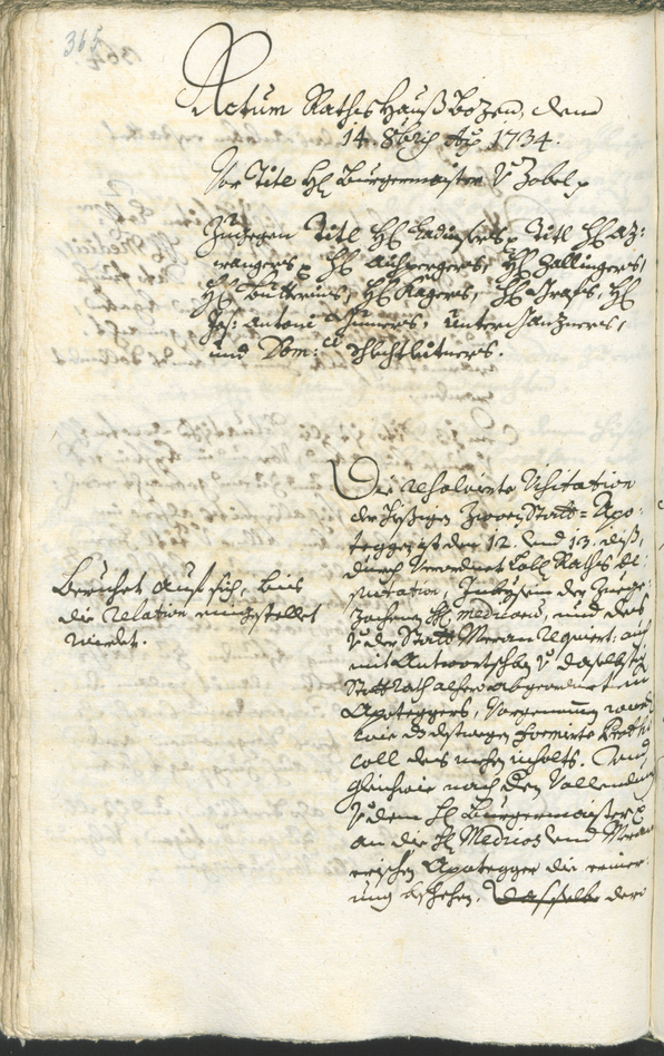 Civic Archives of Bozen-Bolzano - BOhisto Ratsprotokoll 1732/35 