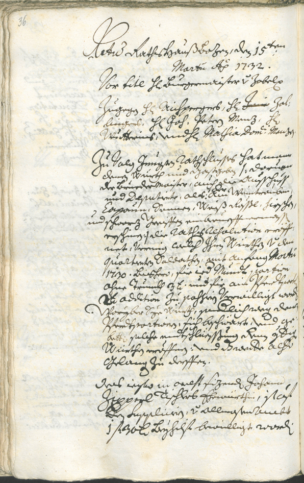 Archivio Storico della Città di Bolzano - BOhisto protocollo consiliare 1732/35 