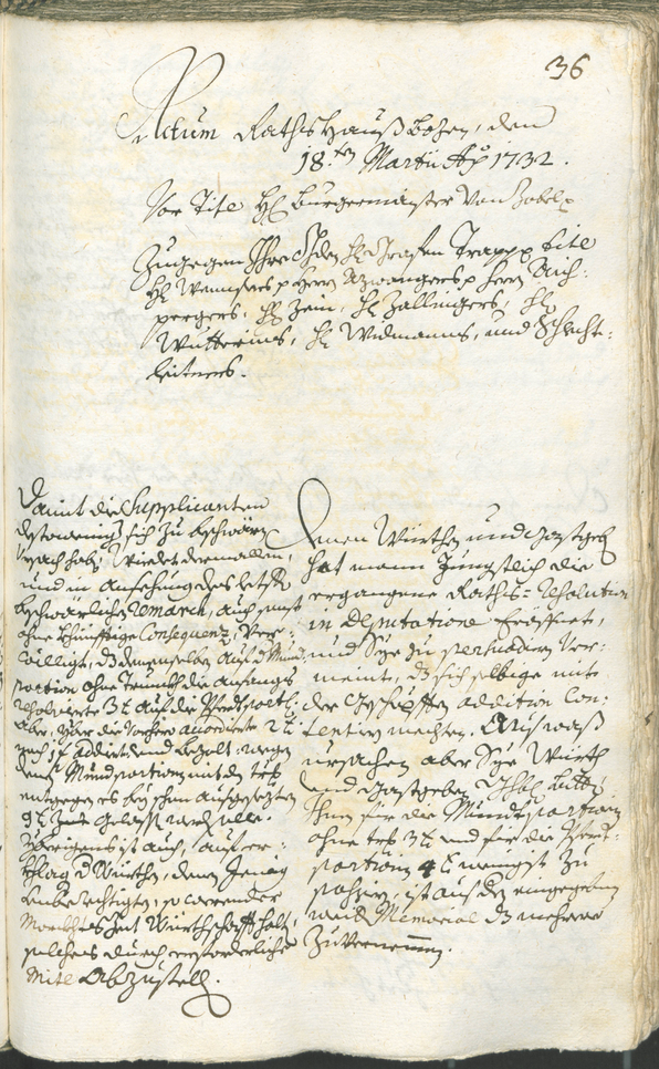 Archivio Storico della Città di Bolzano - BOhisto protocollo consiliare 1732/35 