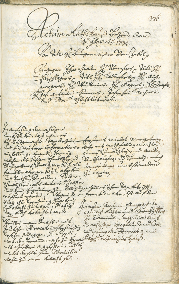 Civic Archives of Bozen-Bolzano - BOhisto Ratsprotokoll 1732/35 