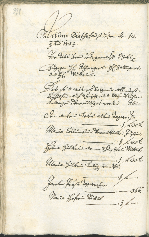 Archivio Storico della Città di Bolzano - BOhisto protocollo consiliare 1732/35 