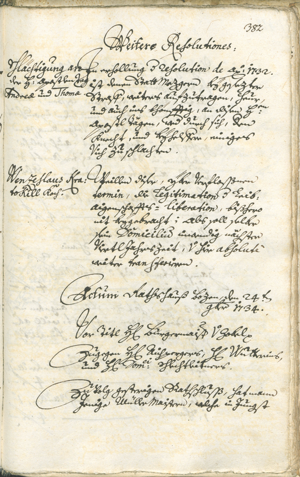 Archivio Storico della Città di Bolzano - BOhisto protocollo consiliare 1732/35 