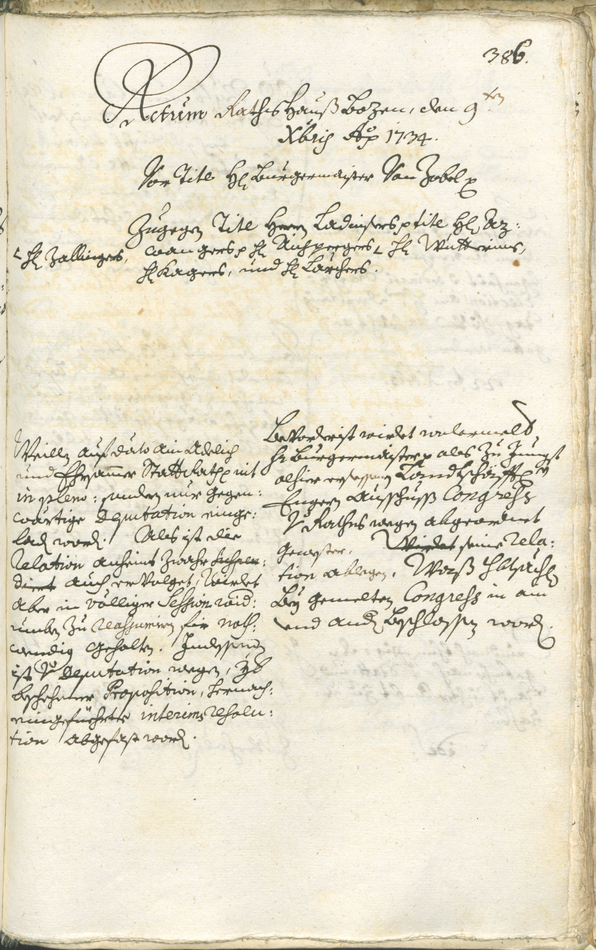 Civic Archives of Bozen-Bolzano - BOhisto Ratsprotokoll 1732/35 