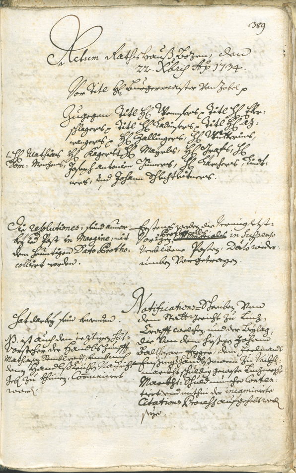 Civic Archives of Bozen-Bolzano - BOhisto Ratsprotokoll 1732/35 