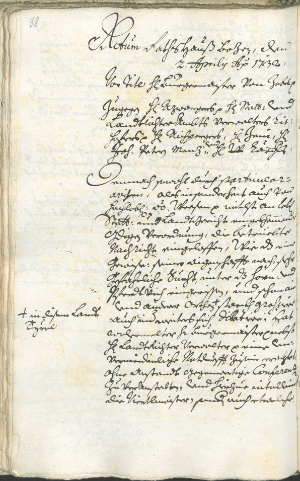 Archivio Storico della Città di Bolzano - BOhisto protocollo consiliare 1732/35 