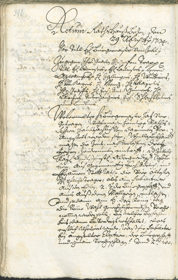 Archivio Storico della Città di Bolzano - BOhisto protocollo consiliare 1732/35 