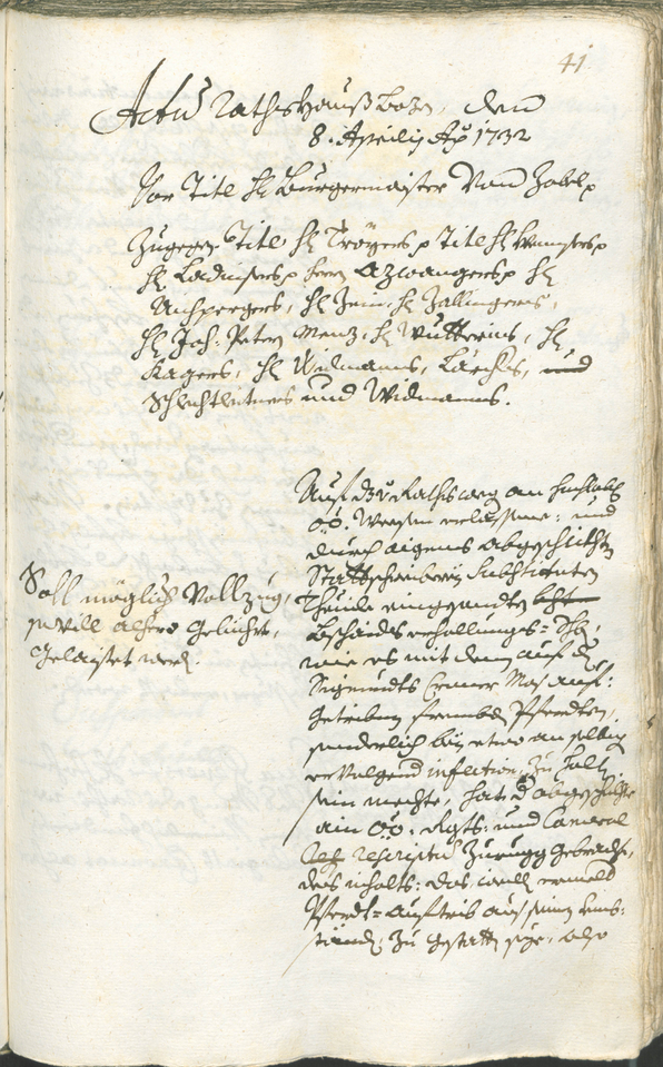 Civic Archives of Bozen-Bolzano - BOhisto Ratsprotokoll 1732/35 