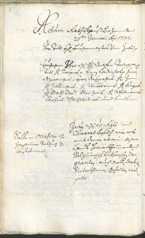 Civic Archives of Bozen-Bolzano - BOhisto Ratsprotokoll 1732/35 