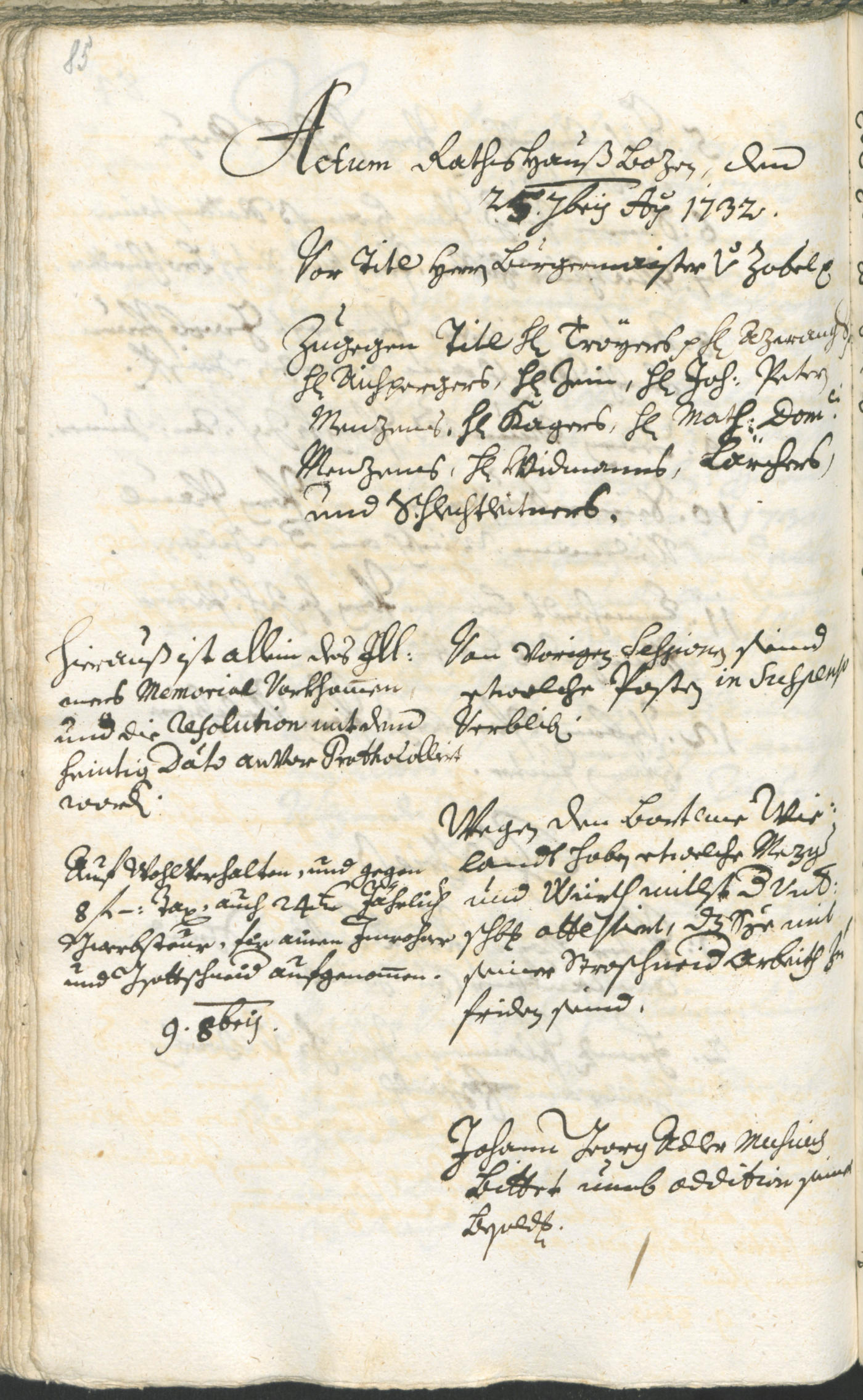 Civic Archives of Bozen-Bolzano - BOhisto Ratsprotokoll 1732/35 