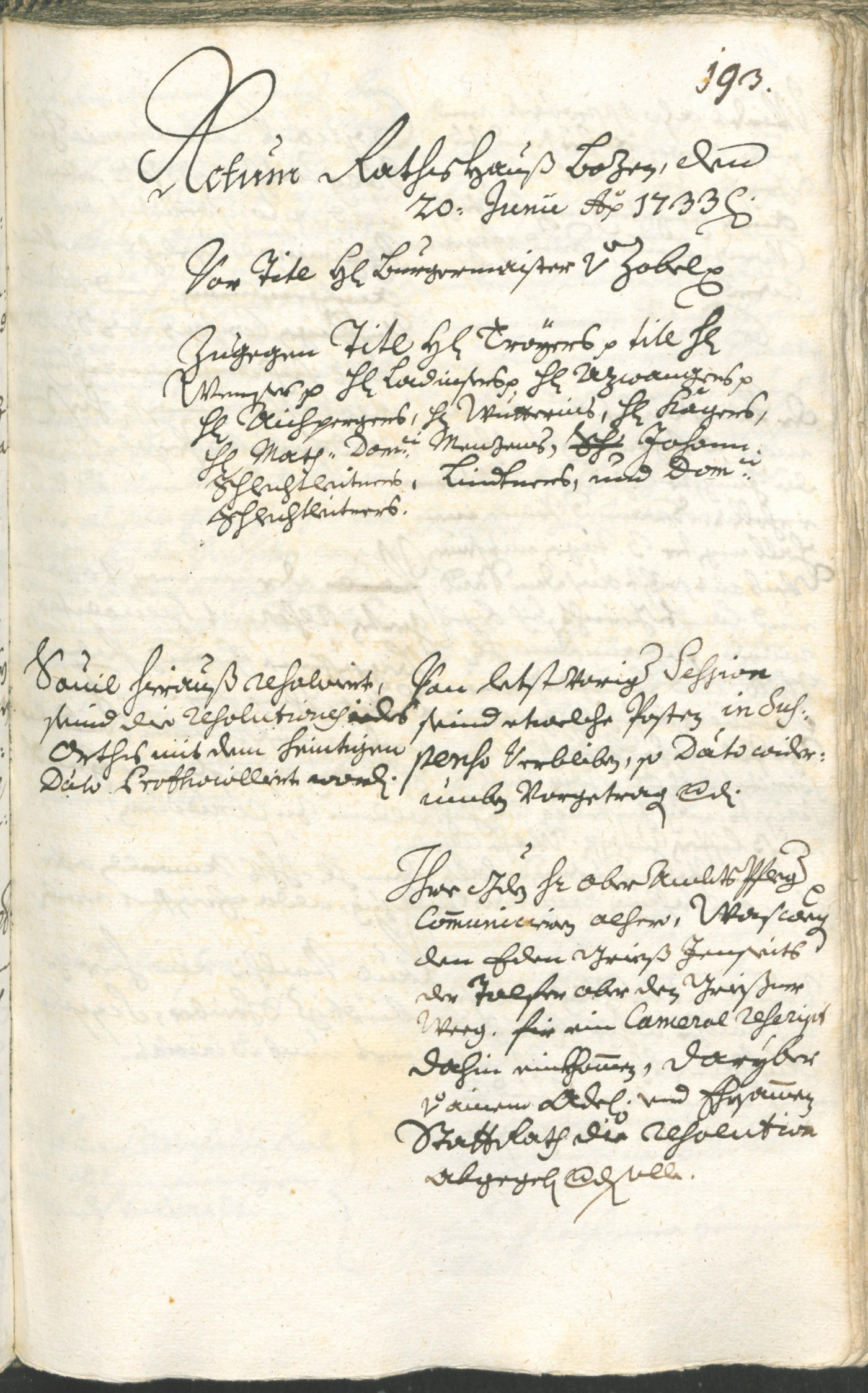 Civic Archives of Bozen-Bolzano - BOhisto Ratsprotokoll 1732/35 