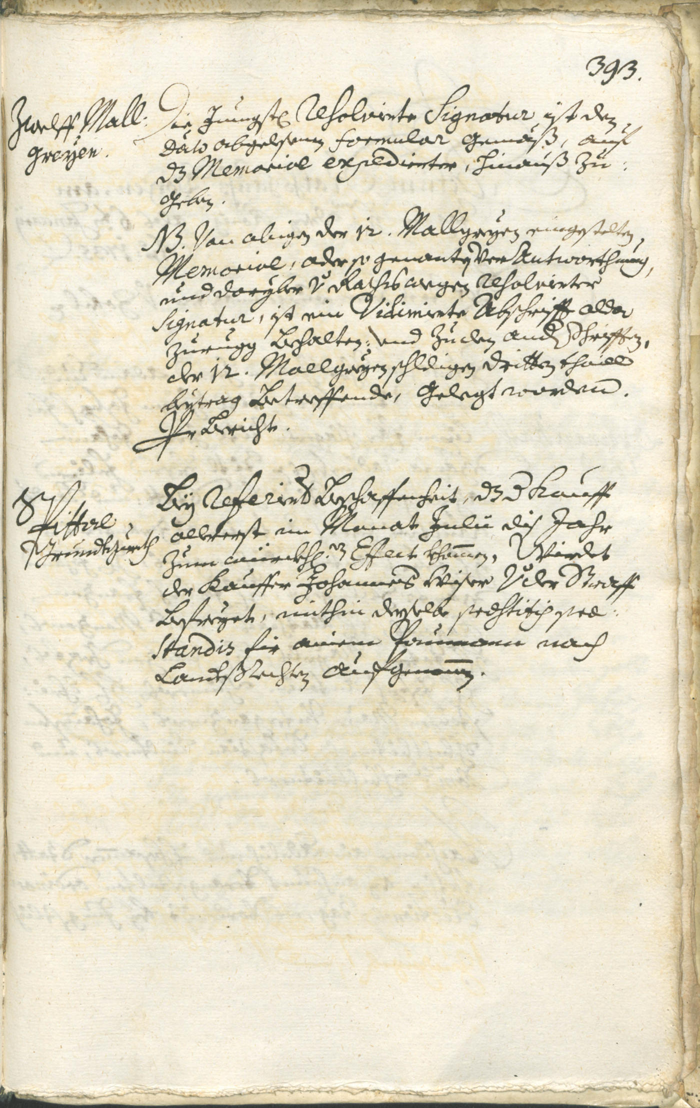 Stadtarchiv Bozen - BOhisto Ratsprotokoll 1732/35 