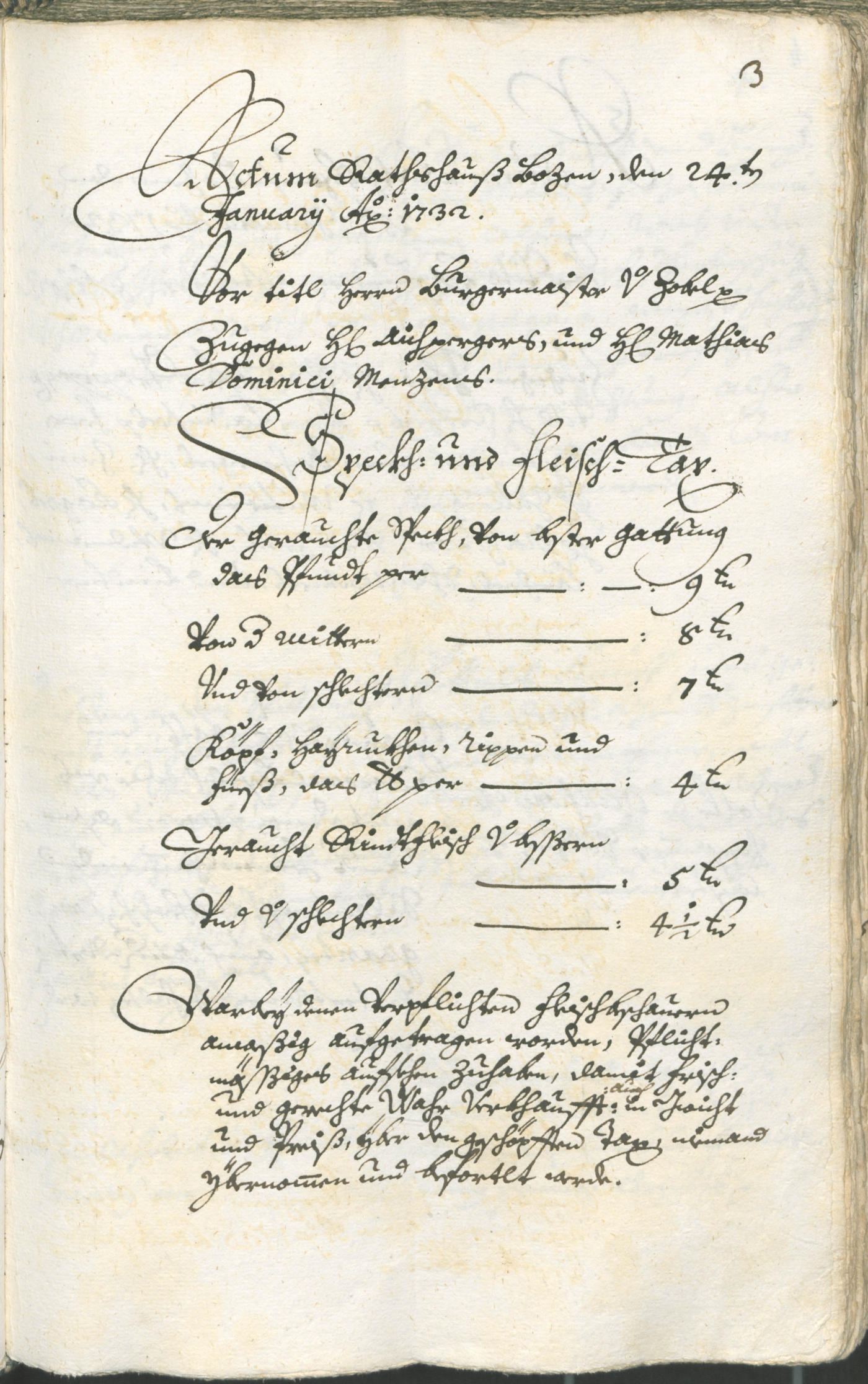 Civic Archives of Bozen-Bolzano - BOhisto Ratsprotokoll 1732/35 