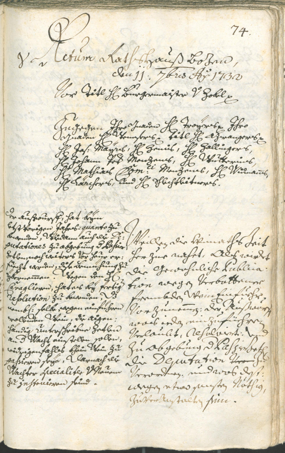 Civic Archives of Bozen-Bolzano - BOhisto Ratsprotokoll 1732/35 