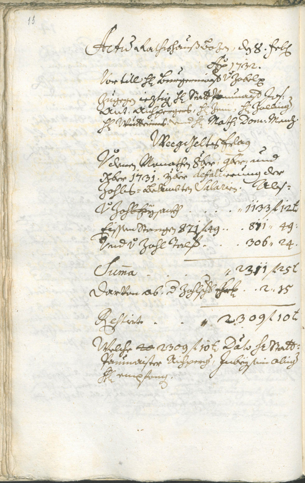 Civic Archives of Bozen-Bolzano - BOhisto Ratsprotokoll 1732/35 