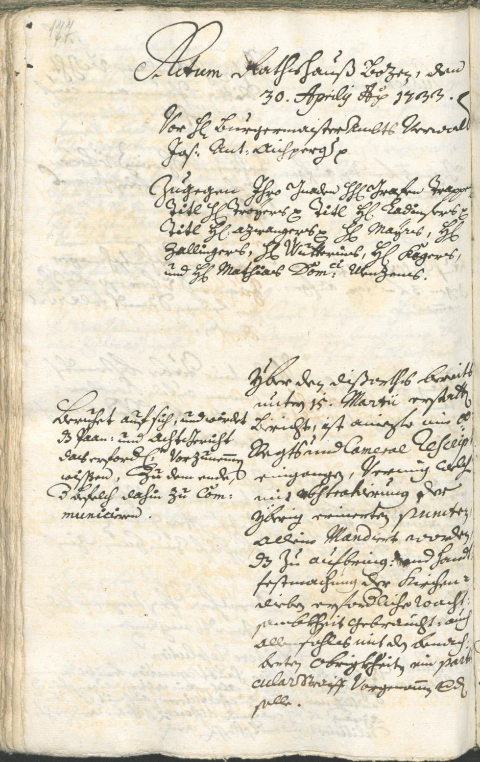 Archivio Storico della Città di Bolzano - BOhisto protocollo consiliare 1732/35 