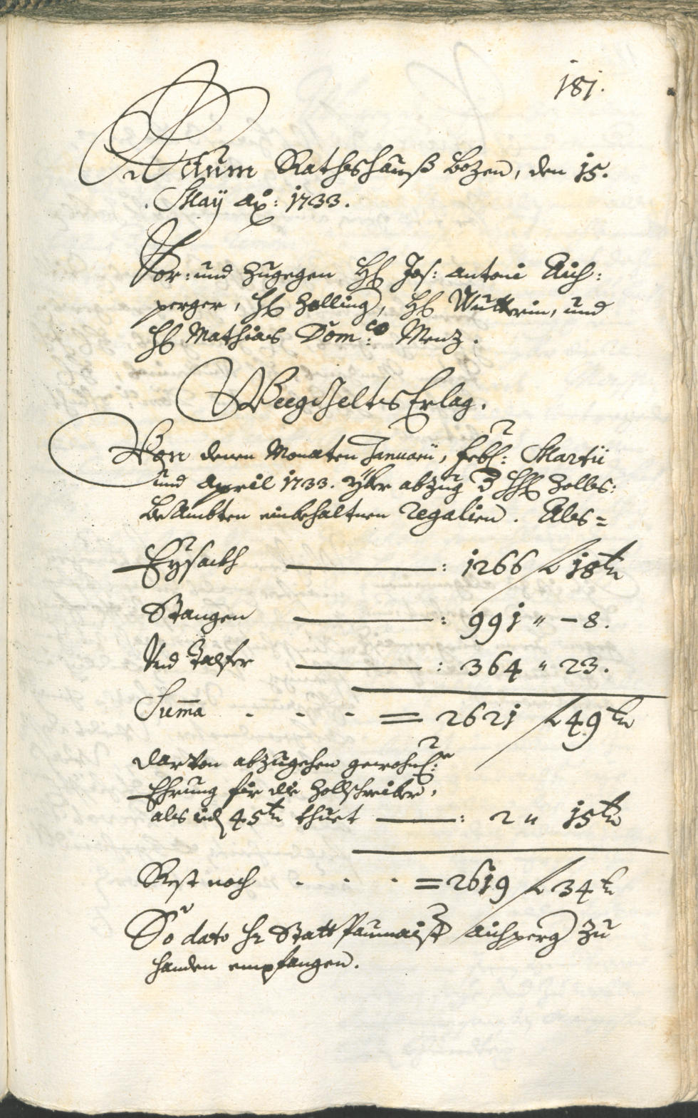 Archivio Storico della Città di Bolzano - BOhisto protocollo consiliare 1732/35 