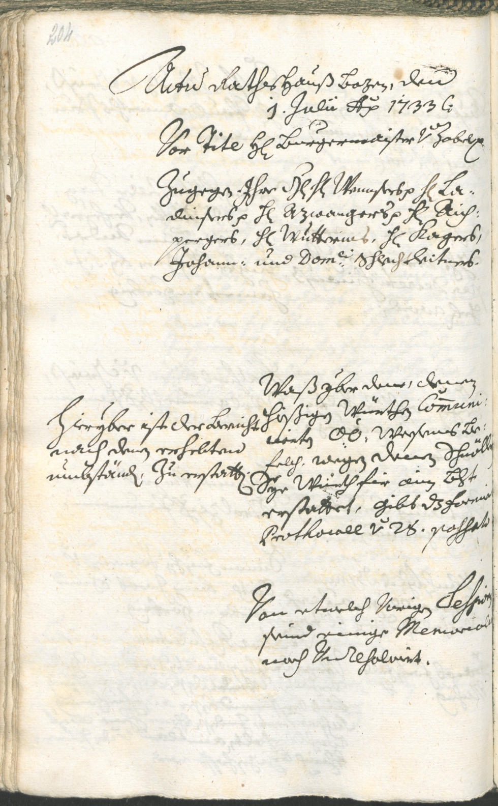 Civic Archives of Bozen-Bolzano - BOhisto Ratsprotokoll 1732/35 