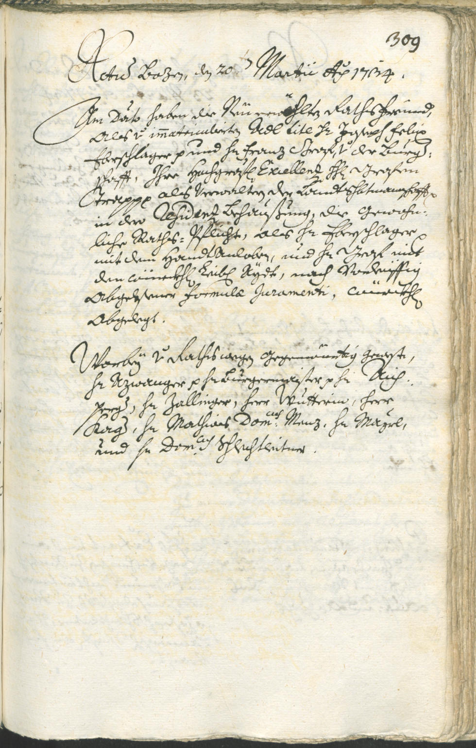 Stadtarchiv Bozen - BOhisto Ratsprotokoll 1732/35 