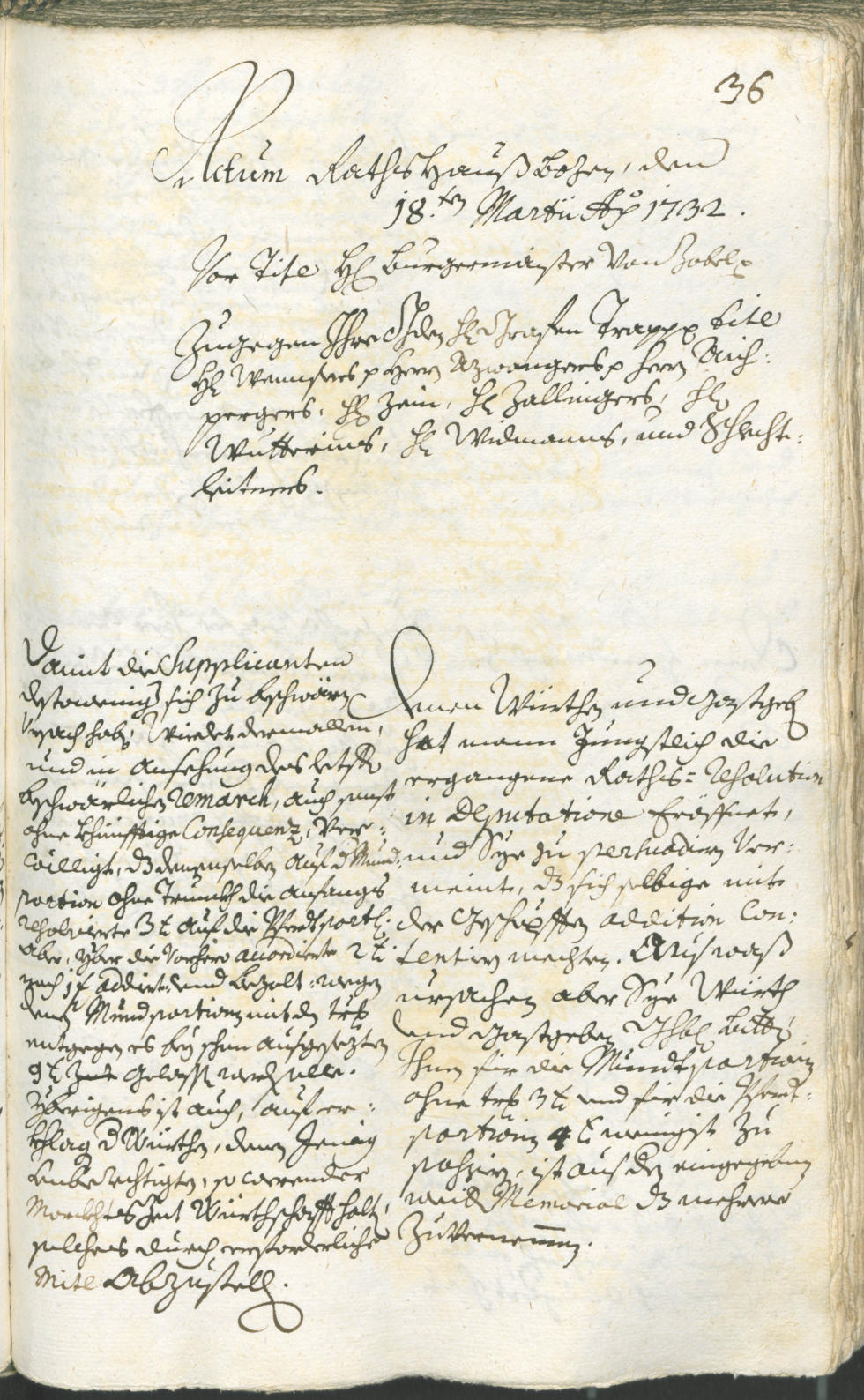 Civic Archives of Bozen-Bolzano - BOhisto Ratsprotokoll 1732/35 