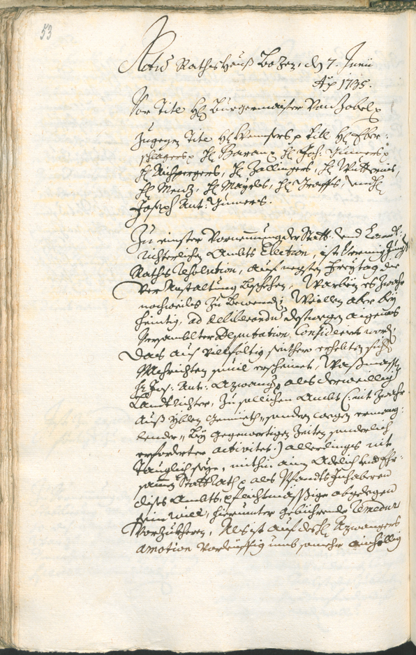 Archivio Storico della Città di Bolzano - BOhisto protocollo consiliare 1735/38 