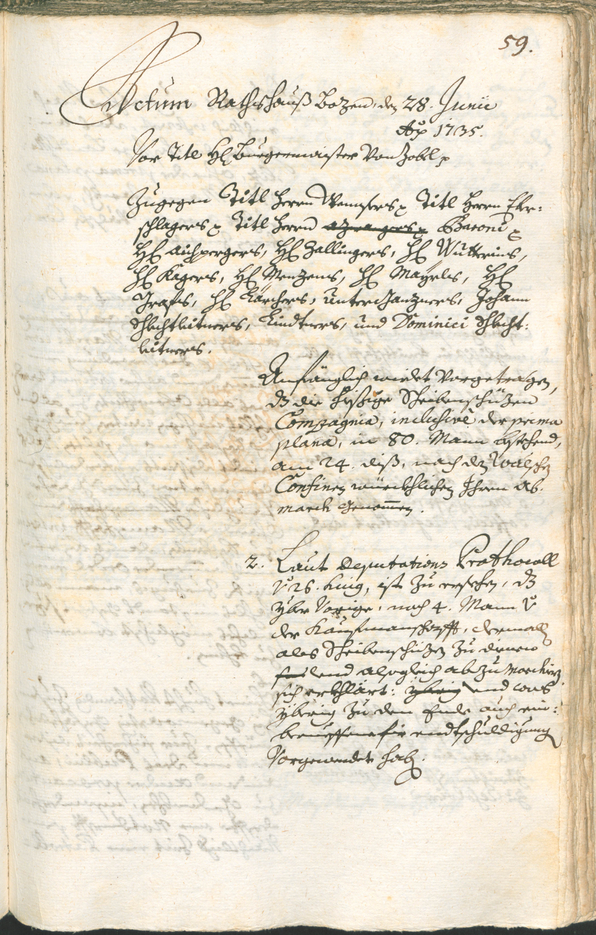 Archivio Storico della Città di Bolzano - BOhisto protocollo consiliare 1735/38 