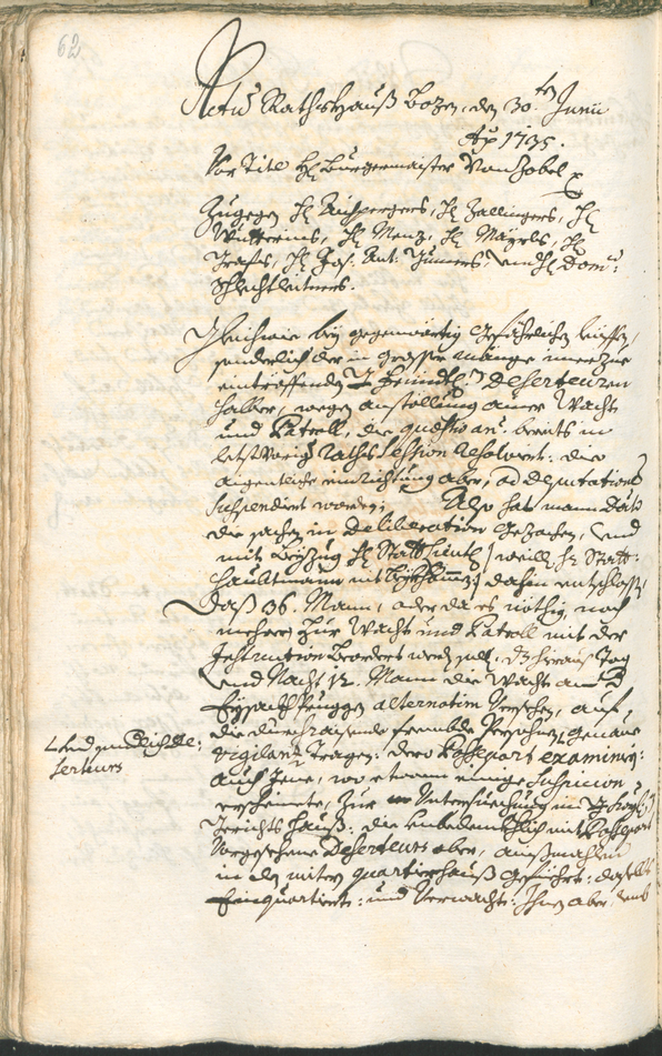 Archivio Storico della Città di Bolzano - BOhisto protocollo consiliare 1735/38 