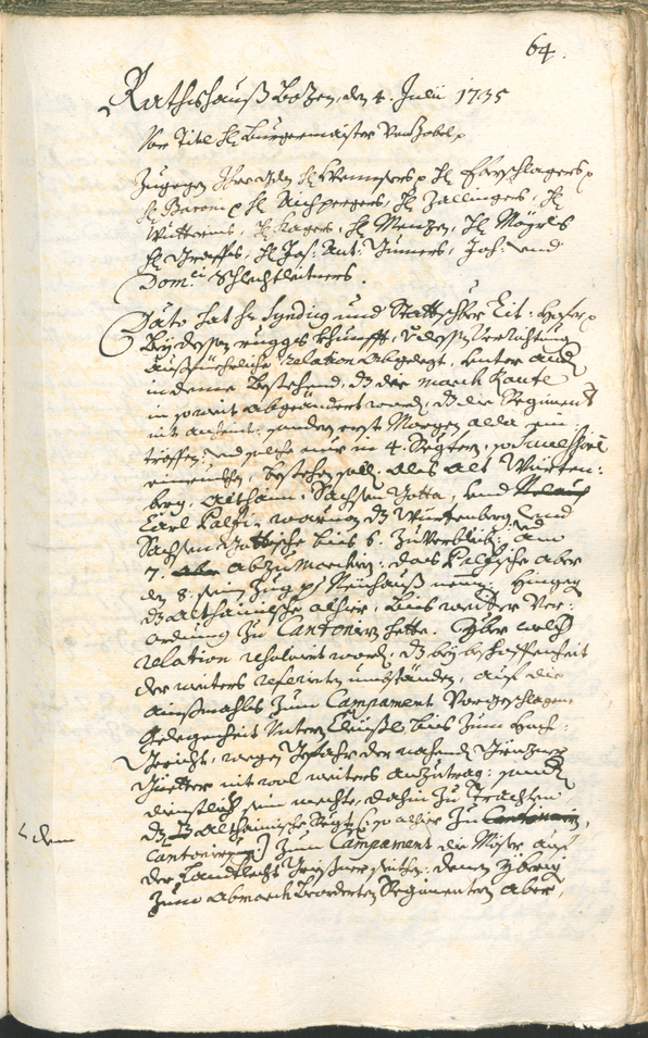 Archivio Storico della Città di Bolzano - BOhisto protocollo consiliare 1735/38 