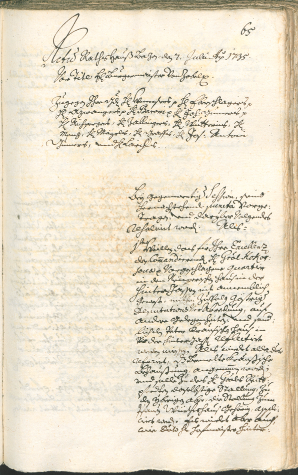 Archivio Storico della Città di Bolzano - BOhisto protocollo consiliare 1735/38 