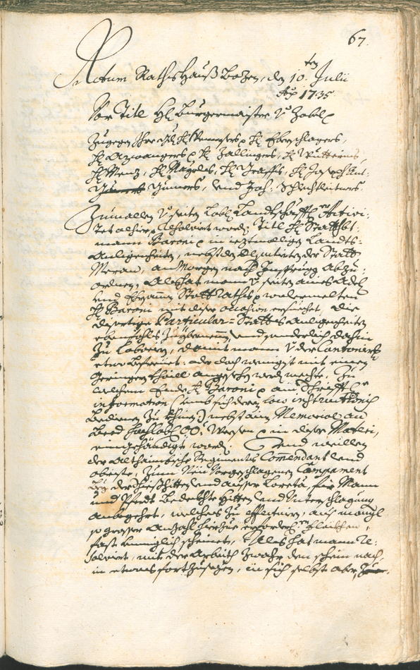 Archivio Storico della Città di Bolzano - BOhisto protocollo consiliare 1735/38 