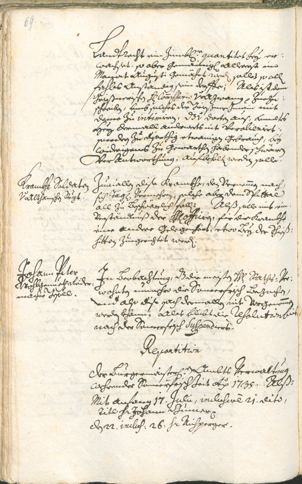 Archivio Storico della Città di Bolzano - BOhisto protocollo consiliare 1735/38 