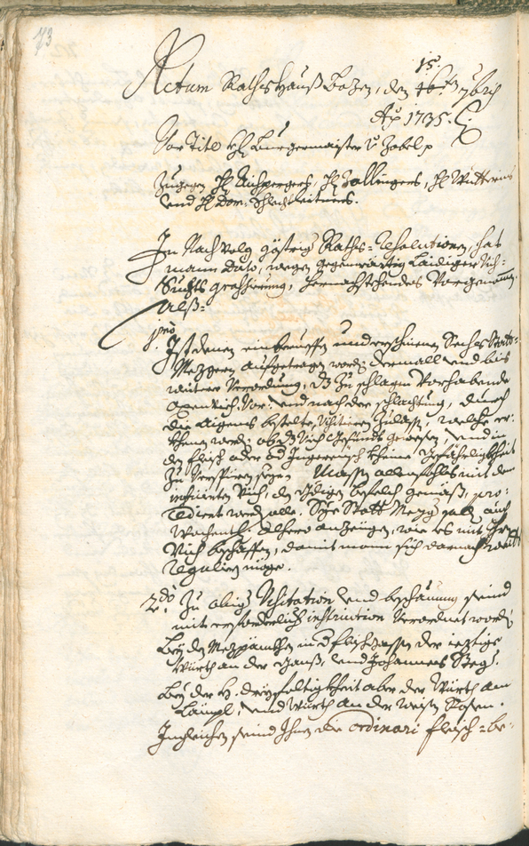 Archivio Storico della Città di Bolzano - BOhisto protocollo consiliare 1735/38 