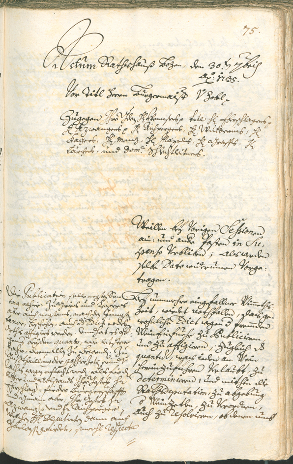 Civic Archives of Bozen-Bolzano - BOhisto Ratsprotokoll 1735/38 