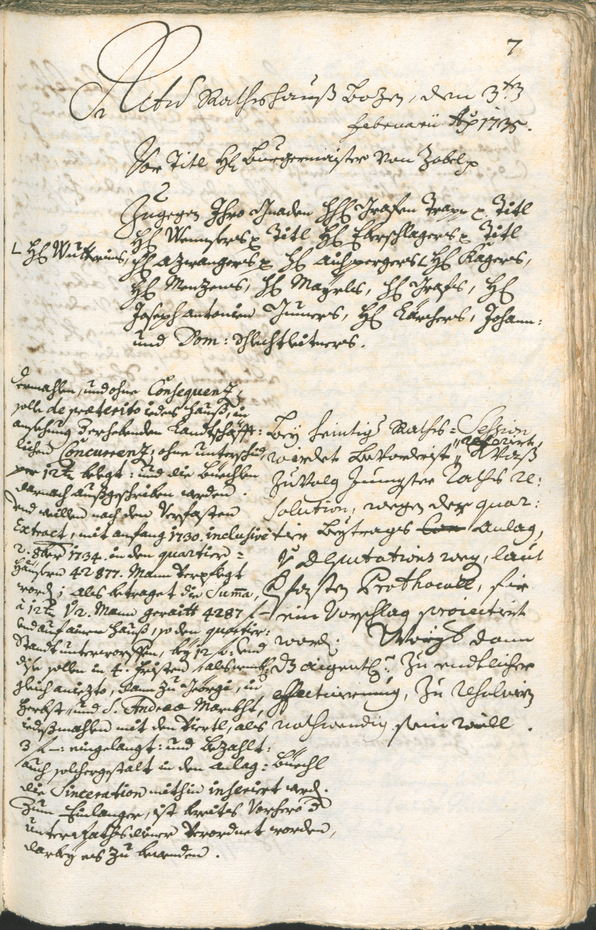 Archivio Storico della Città di Bolzano - BOhisto protocollo consiliare 1735/38 