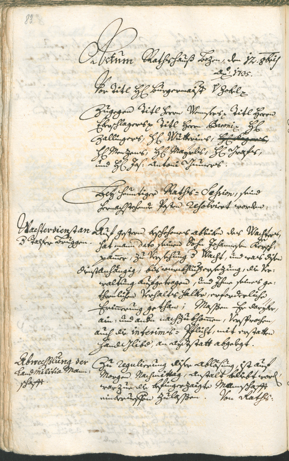 Archivio Storico della Città di Bolzano - BOhisto protocollo consiliare 1735/38 