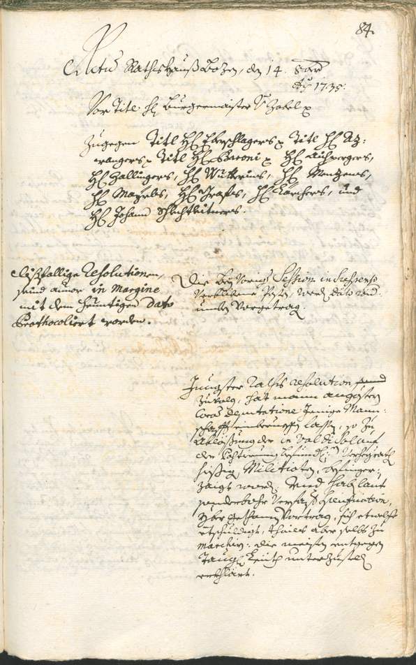 Civic Archives of Bozen-Bolzano - BOhisto Ratsprotokoll 1735/38 