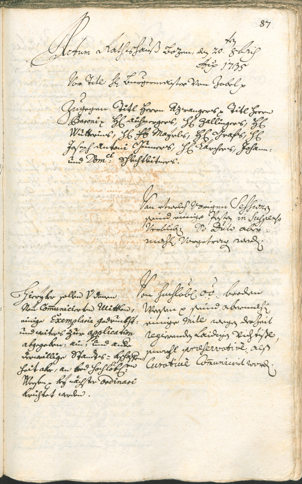 Civic Archives of Bozen-Bolzano - BOhisto Ratsprotokoll 1735/38 