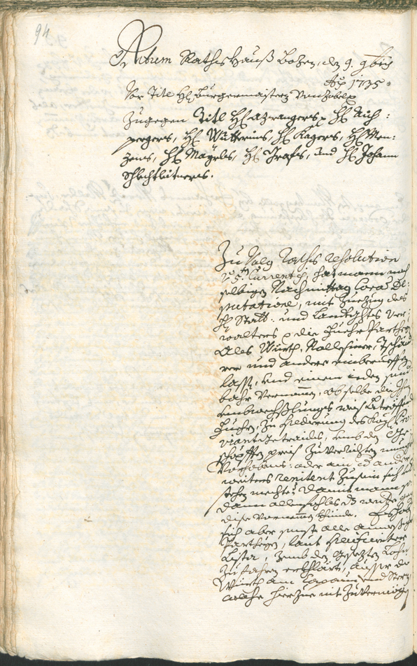 Archivio Storico della Città di Bolzano - BOhisto protocollo consiliare 1735/38 