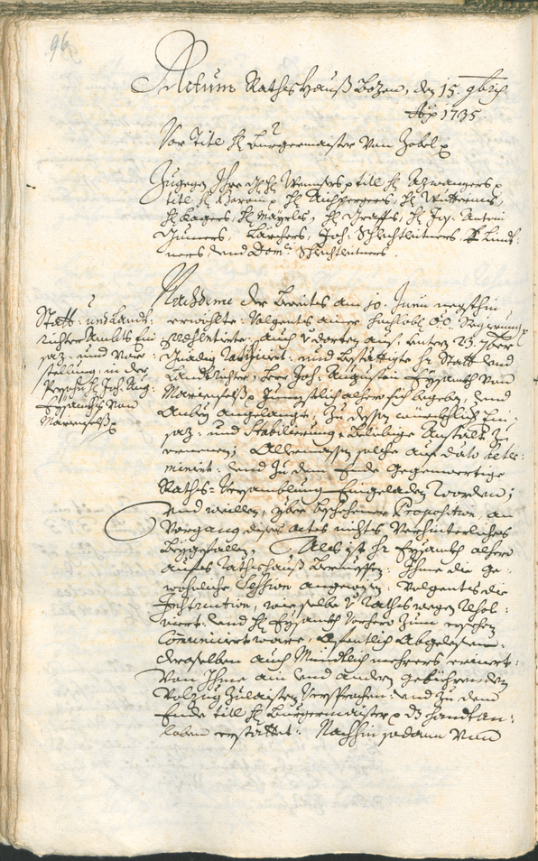 Archivio Storico della Città di Bolzano - BOhisto protocollo consiliare 1735/38 